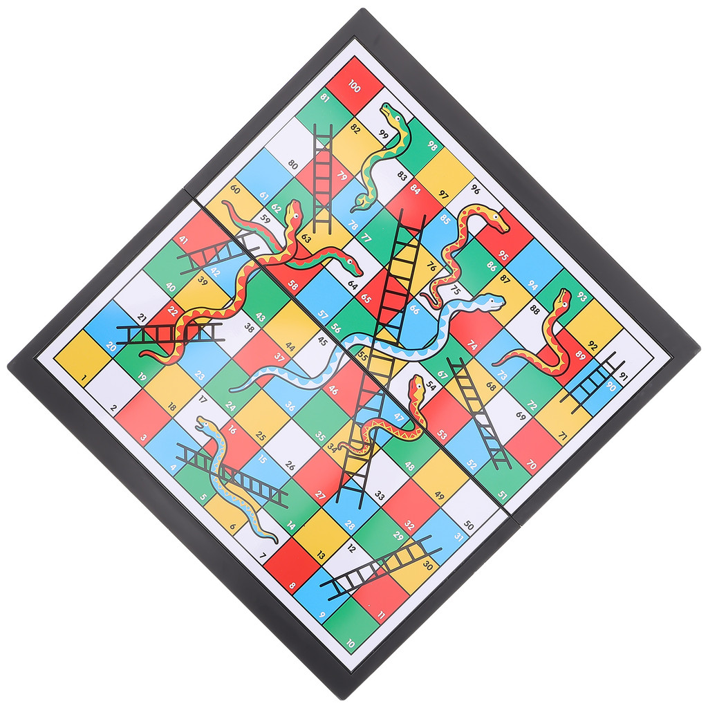 1 Set Snakes Ladders Board Magnetic Chessboard For Family Interactive Play Learning Game Tabletop