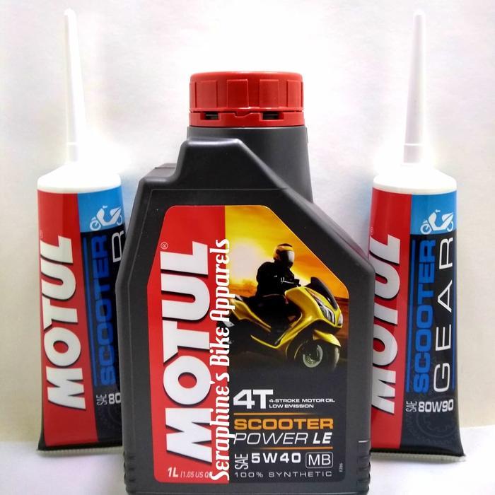 Terlaris PAKET OLI MOTUL SCOOTER POWER LE 5W40 + OLI GEAR MOTUL NMAX PCX AEROX