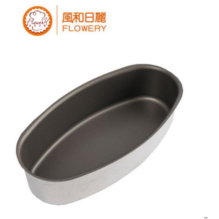 Loyang Japanese Cheesecake Anti Lengket - Oval Jcc Mould Non-Stick Flowery