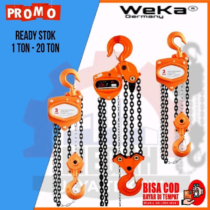Chain Block Katrol Manual 1 Ton x 5 Meter Takel Derek