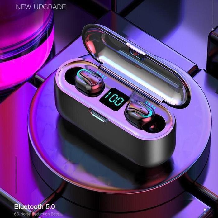 Terlaris Tws Hbq Q32 Earphones Bluetooth 5.0+Edr Bass Stereo Ipx5 Anti Air