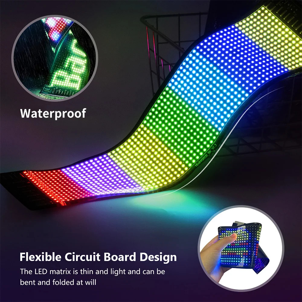 USB APP Controller 5V WS2812B Flexible Strip Light Addressable RGB Pattern Graffiti Scrolling Text