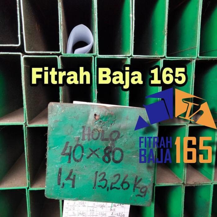 BESI HOLLOW/HOLLO/HOLO HITAM UKURAN 40x80 TEBAL 1.4