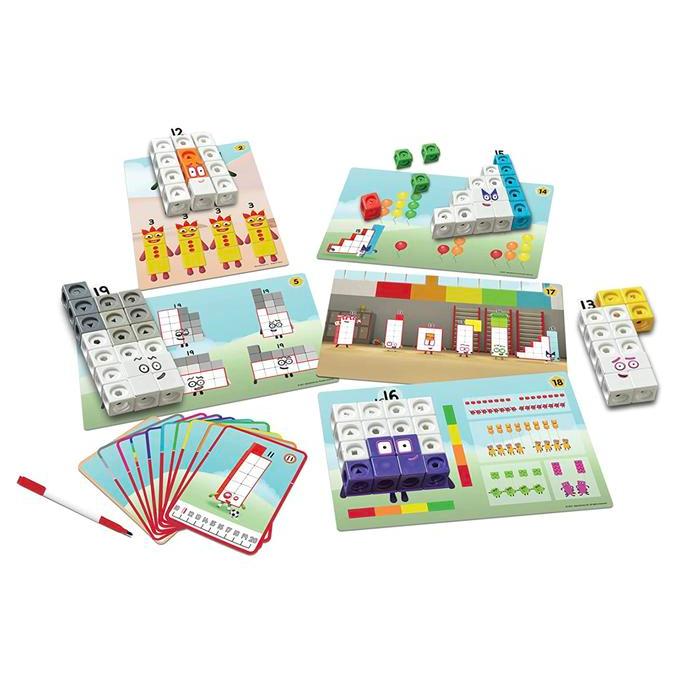 hand2mind Numberblocks MathLink Cubes 11-20 Activity Set, 30 Numberblo