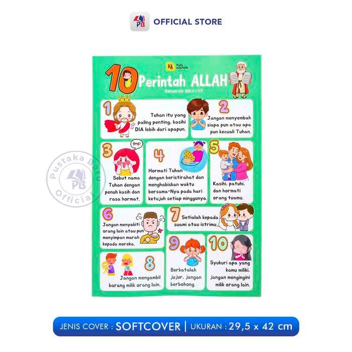 Poster Anak Kuis Alkitab / Poster Rohani Anak/ Paket Poster Ayat Alkitab Isi 10 / KONJU KREATIF -