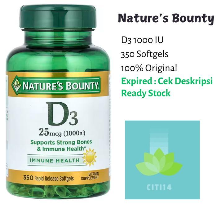 Nature'S Bounty Vit D3 1000Iu D3 1000 Iu Terbaru