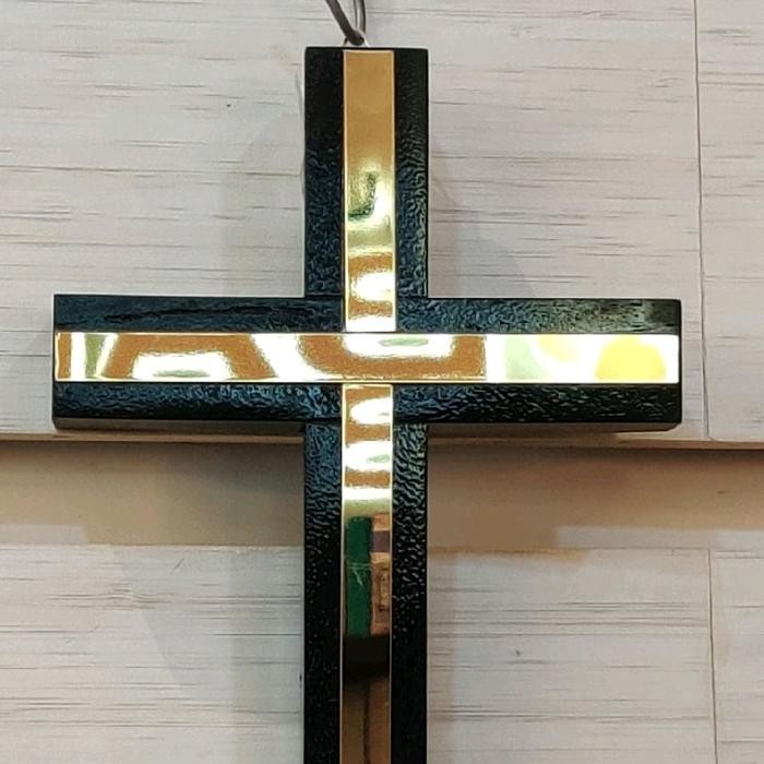 

ORIGINAL salib dinding kayu list gold 45 cm READY STOCK