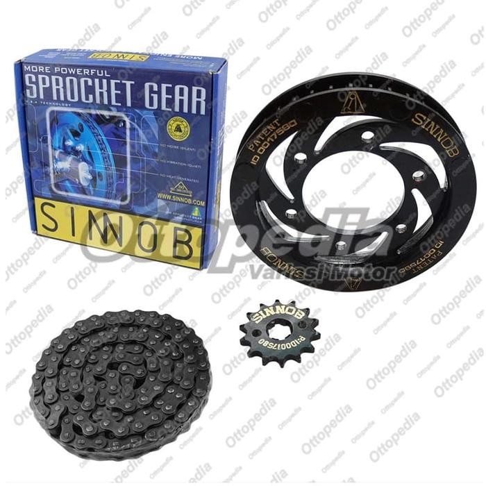 Gear Set Rantai Motor / Chain Kit Sinnob Jupiter Mx King Color Chain