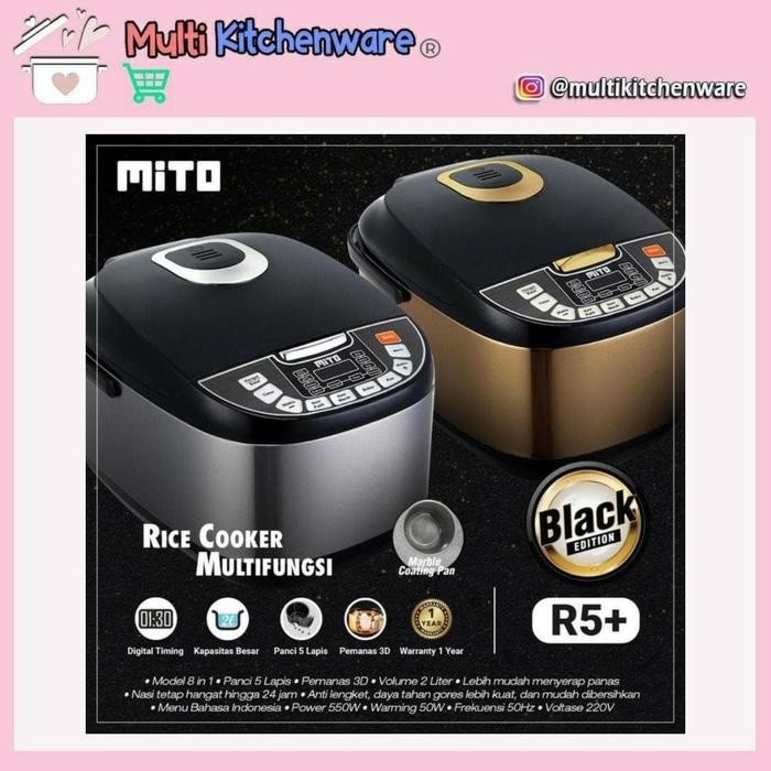 Mito Rice Cooker R5 Digital Rice Cooker 8In1/ Rice Cooker Multifungsi