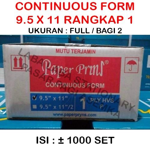 

NEW PRODUK CONTINUOUS FORM MERK PAPER PRINT 9.5X11 1 PLY WARUNG ARA67