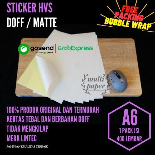 

NEW PRODUK KERTAS STICKER HVS A6 ISI 400 LEMBAR / KERTAS STIKER LABEL PENGIRIMAN WARUNG ARA67