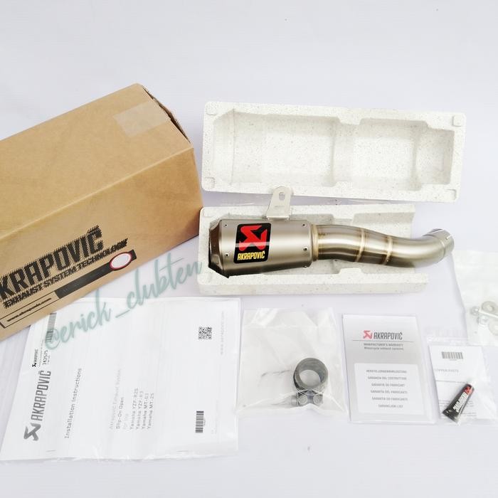 ASLI knalpot Akrapovic GP R25 MT25 slip on READY STOCK