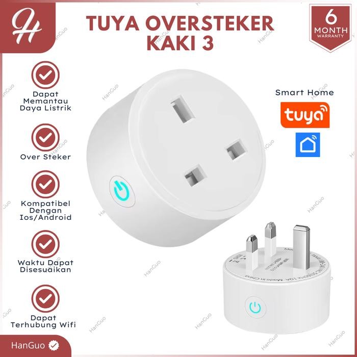 Broco Electric - Smart Wifi Uk Steker Ac Colokan Kaki 3 Smart Plug 16A