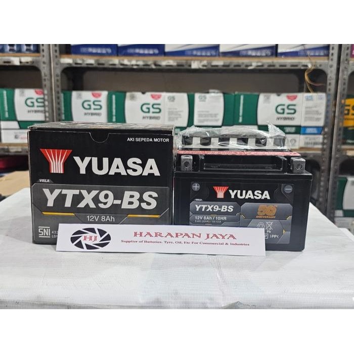 Aki Motor Yuasa Ytx9-Bs (8Ah) Kering