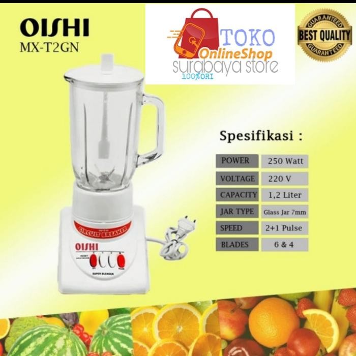 Blender Kaca National Serbaguna Oishi Mx T2Gn Blender 2In1