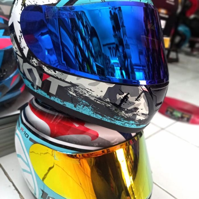 Visor Iridium Kyt R10 K2 Raider Rc7 Flat Visor Iridium Red Gold