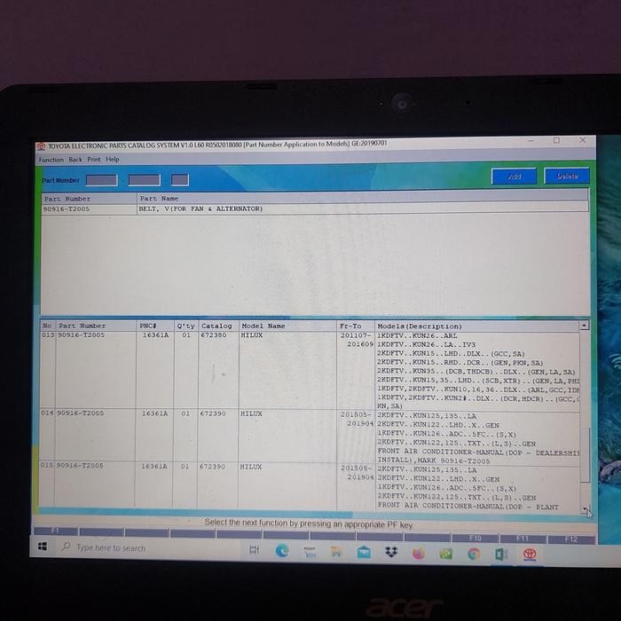 Stok Terbatas Fan Belt Tali Kipas Toyota Hilux 90916-T2005 7Pk 1093 Terlariss 