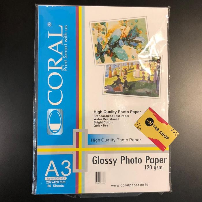 

Pilihan- Coral Glossy Photo Paper A3 120 Gsm 20 Lembar Kertas Foto A3
