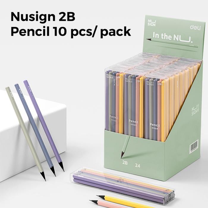 

Nusign Graphite Pencil / Pensil 2B Warna Pastel Non Toxic NS724