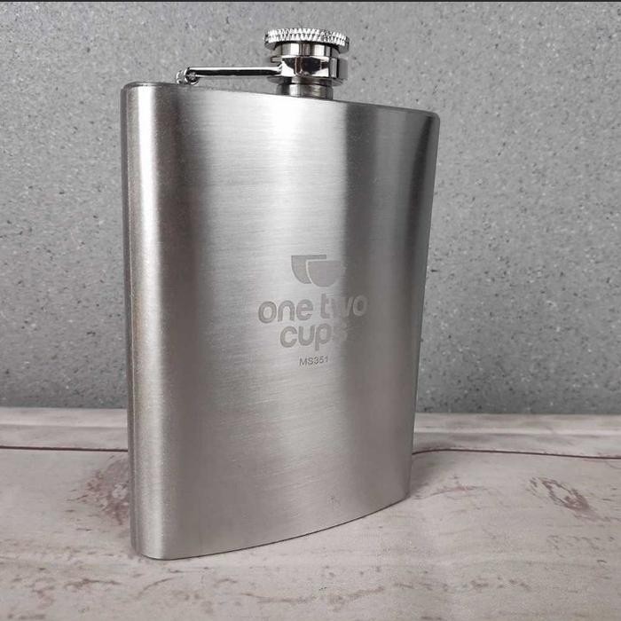 Bisa Spk Botol Minum Gepeng Stainless Steel Vodka Wisky Wine