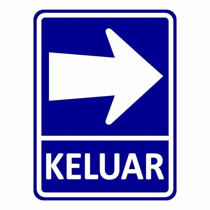 

RAMBU ARAH KELUAR KANAN 45CM X 60CM PLAT ALUMUNIUM