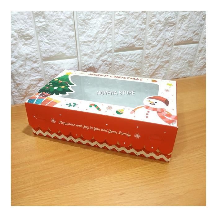 Paperbag Natal Mika-Gable Box Dus Kotak Hampers Kue Natal 3 Toples