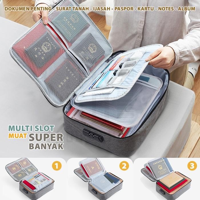 

TAS DOKUMEN TEMPAT PENYIMPANAN FILE SURAT TRAVEL BAG SECURITY LOCK