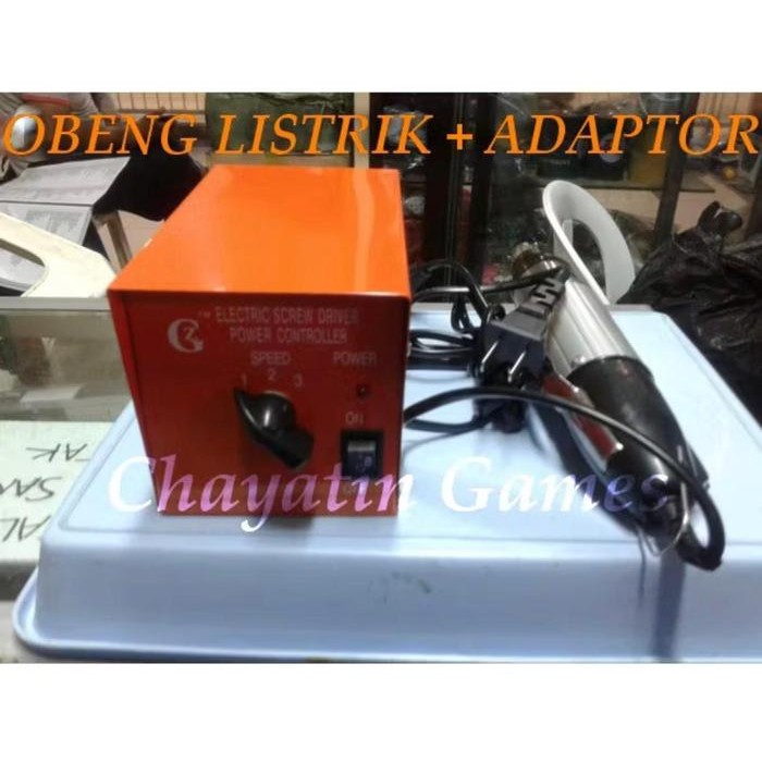 Obeng Bor Listrik + Adaptor