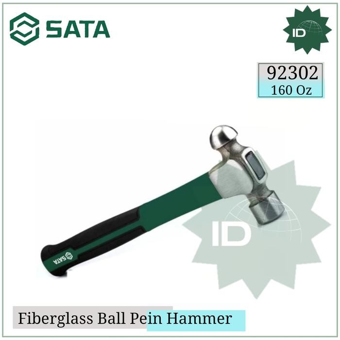 Sata Palu 92302 Fiberglass Ball Pain Hammer 160 Oz Sata Tools