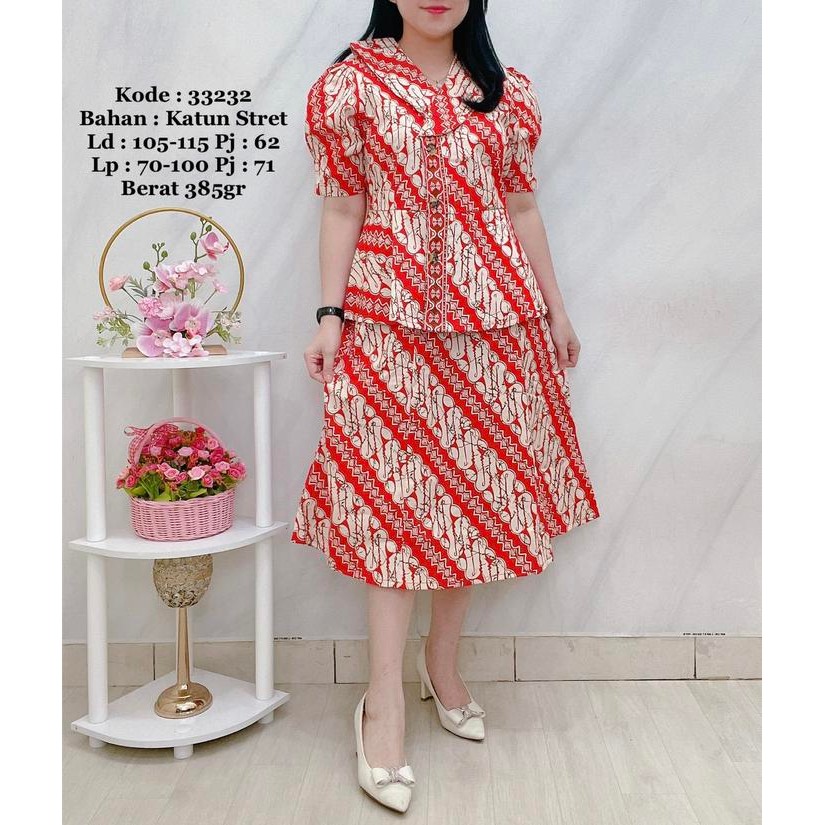 Pilihan- 332 Setelan Rok Batik Wanita Size Jumbo