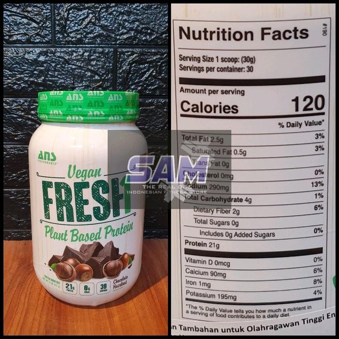 Suplemen Fitness ANS Vegan Fresh 2 lb Malang Plant Protein