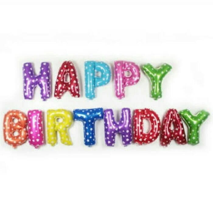Pilihan- Balon Foil Happy Birthday, Balon Happy Birthday