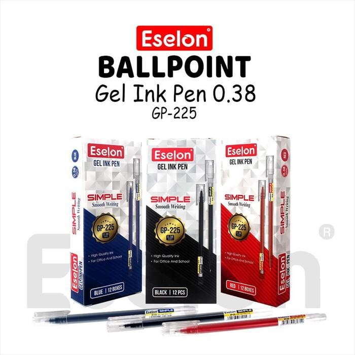 

New 12pcs Pulpen Gel Simple ESELON GP-225 / 1 pak Pulpen Gel Office