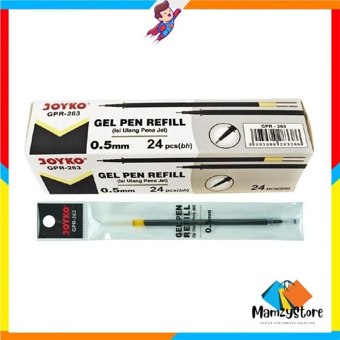 

New JOYKO GPR-263 Refill Isi Gel Pen Joyko 0.5mm - refiil 1Pack / 24Pcs Pulpen