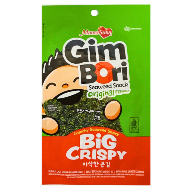 

S34202 MAMASUKA GIM BORI CRUNCHY SEAWEED ORIGINAL RUMPUT LAUT 3GR MAJU BERSAMA (20250910)