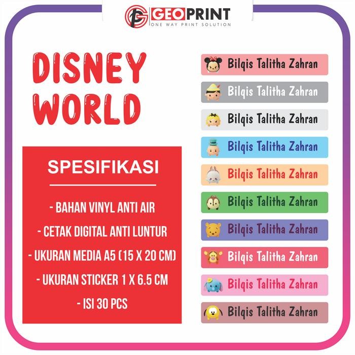 

New 30 PCS Sticker Pensil ATK Custom Nama Anak Anti Air