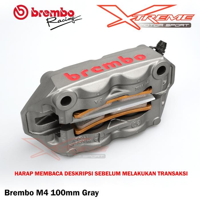 KALIPER BREMBO RADIAL MONOBLOCK M4 100 MM SEBELAH KANAN ONLY ORIGINAL BREMBO ITALY