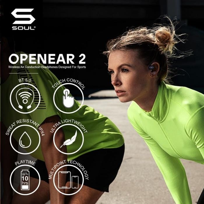 Soul Open Ear 2 Air Conduction Earphone Waterproof Original