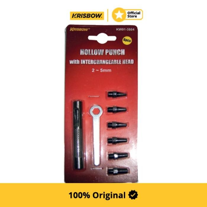 Krisbow Set Hollow Punch 2-5 Mm