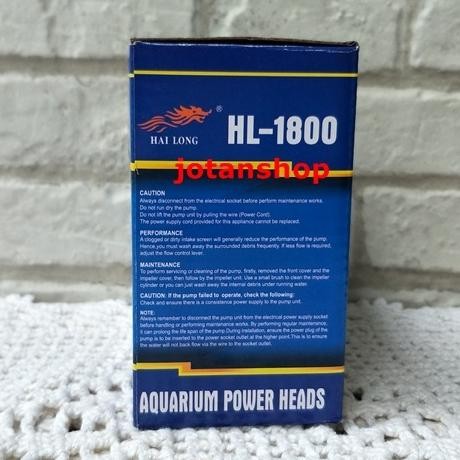 Pet Domestic - Hailong Hl1800 Hl 1800 Mesin Pompa Celup Power Head Aquarium Aquascape