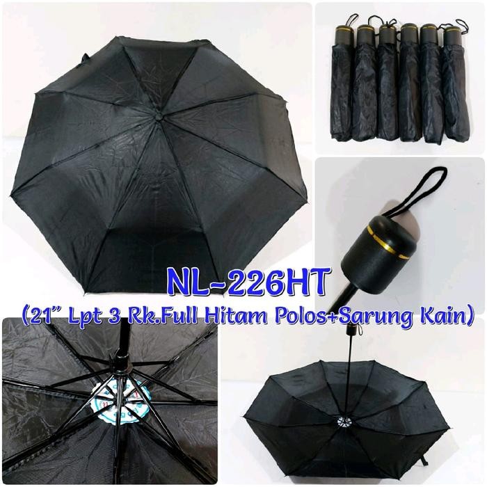 New Payung Lipat 3 Polos Nagoya nl226 cocok untuk sablon Besi