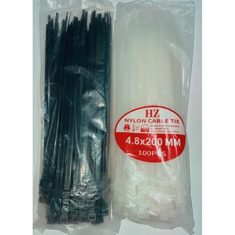 

OJ Kabel Ties 4.8 x 200 mm (20 cm) / Kabel Tis Tali Sabuk Pengikat