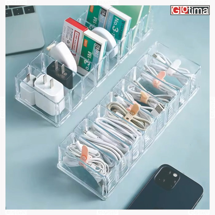 

Kotak Penyimpanan Manajemen Kabel Organizer Cable Storage Box 8 Slot
