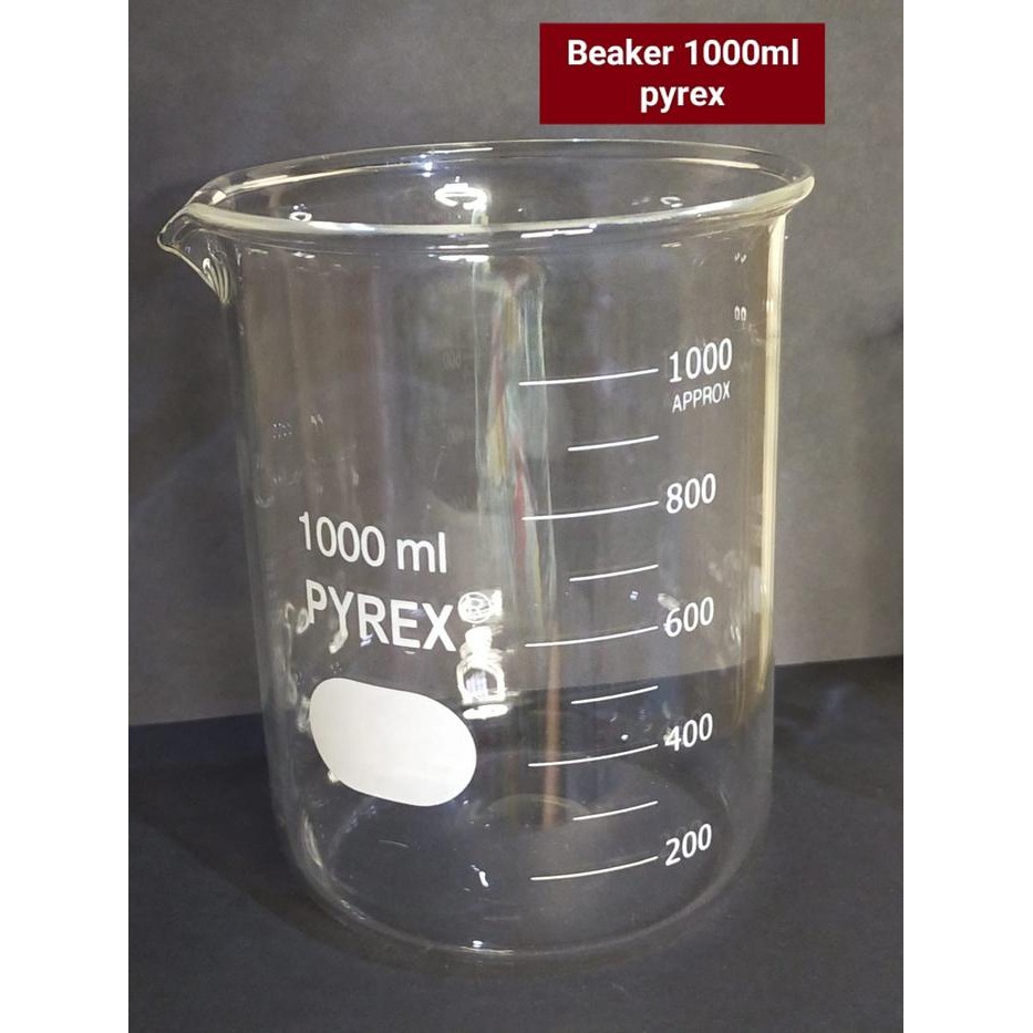 Pilihan- Beaker 1000Ml Pyrex Beaker Glass 1000Ml Pyrex Tahan Panas Gelas Beker 1 Liter Beaker