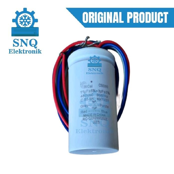 New Kapasitor mesin cuci original bicai 11+3 uf - Capasitor mesin cuci original 11 mikro dan 3 mikro
