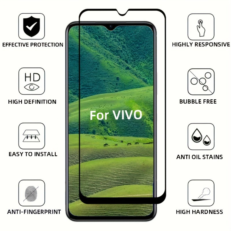 IMPORT 4PCS TEMPERED GLASS SCREEN PROTECTOR FILM FOR VIVO Y11 Y12 Y20 V20 V21 V25 V25E V21E Y20S