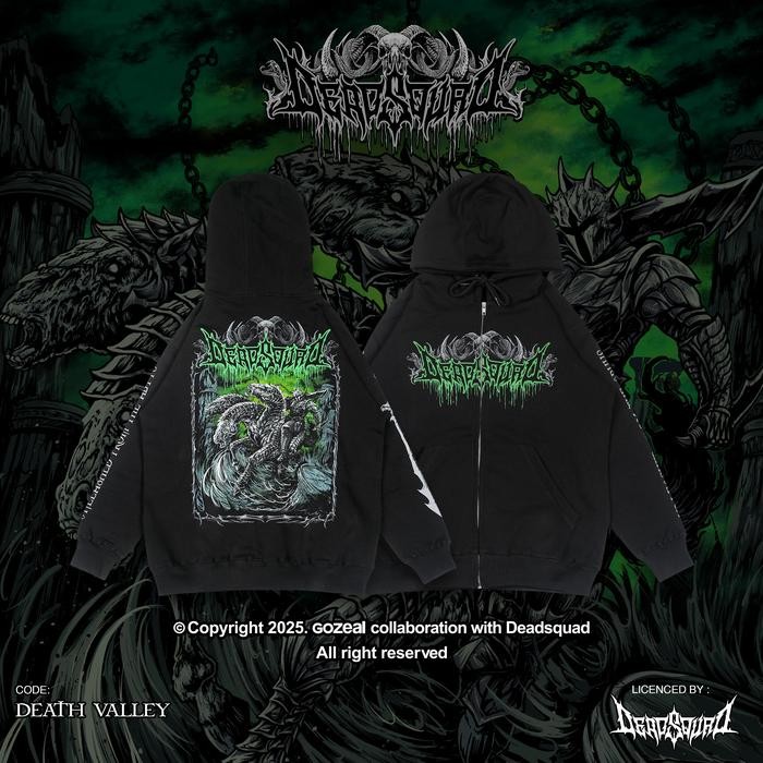 X Deadsquad Hoodie Zipper Ded Valley Hoodie Band Keren Pria Wanita Unisex