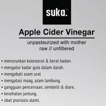 

Pilihan- Suka - Apple Cider Vinegar With Mother / Cuka Apel (475Ml)