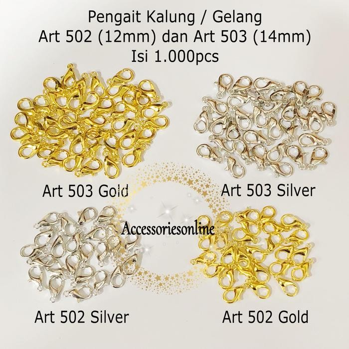 

New Pengait Kalung/Gelang kokot udang art 502 & art 503 - 1.000pcs