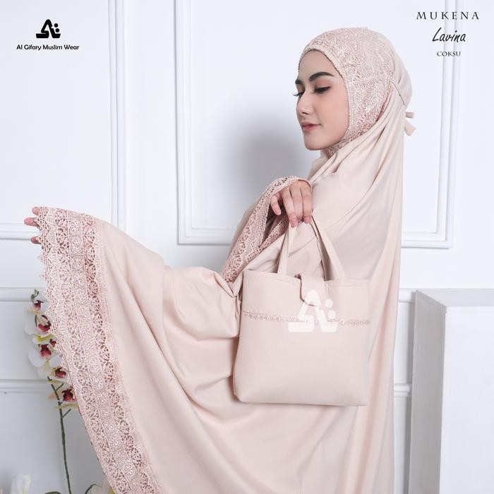 Pilihan- Mukena Dewasa Lavina Renda Mewah Katun